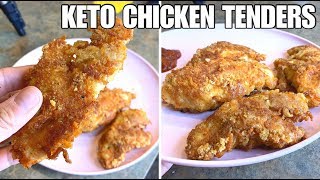 Easy Crispy Keto Chicken Tenders | ONLY 4 Ingredients!!