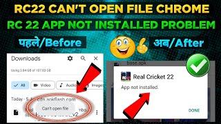 RC 22 can't Open file | rc22 app not installed problem| rc 22 cant open file|rc 22 app not installed