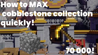 How to MAX Cobblestone collection quickly! Hypixel Skyblock