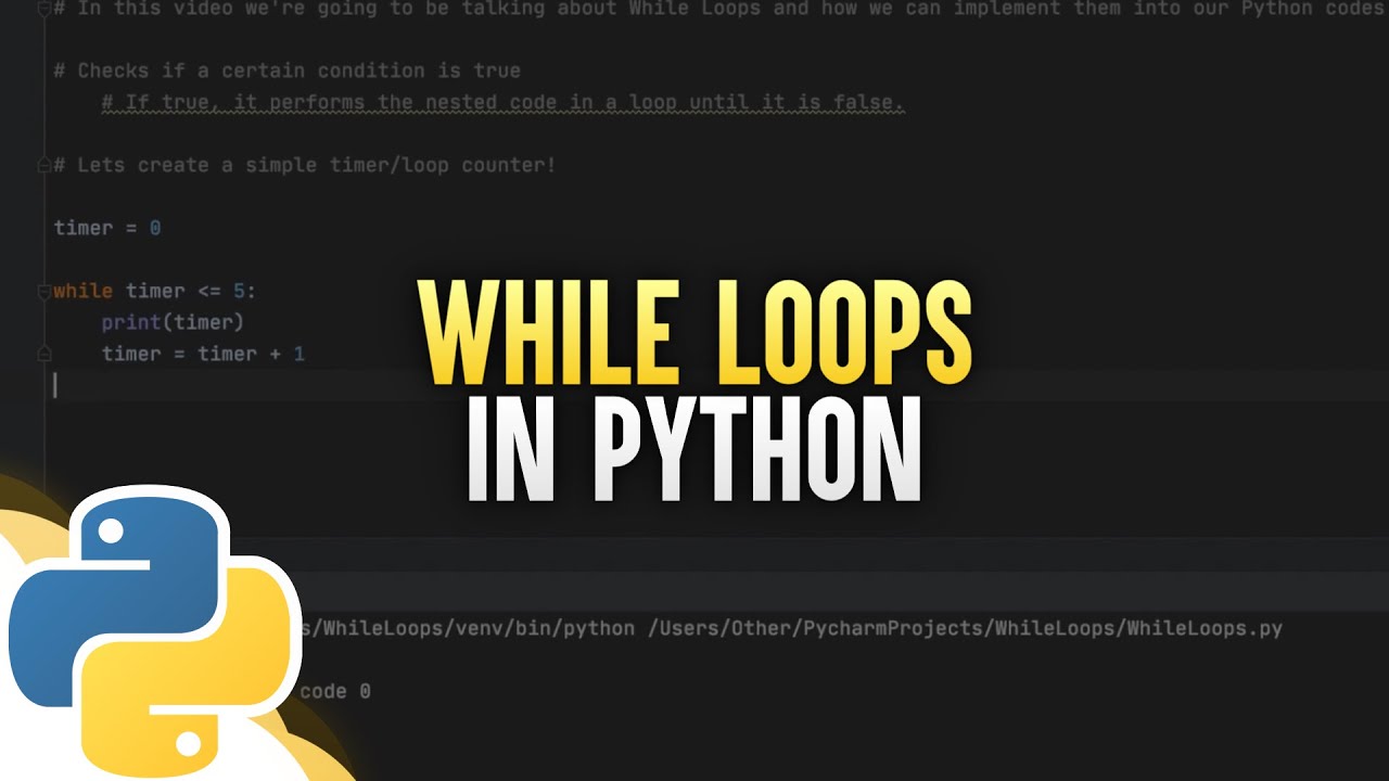 While Loops In Python Youtube