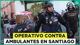 Operativo contra comercio ambulante en sector de La Vega