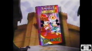 Disney's Prince and the Pauper on VHS Commercial - 1991
