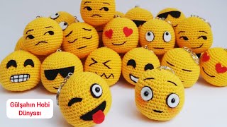 AMIGURUMI EMOJI KEYCHAIN ​​MAKING - Knitting Emoji Making - Do It Yourself