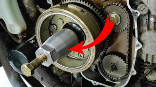 APRENDA a FAZER SACA VOLANTE MAGNÉTICO de MOTO no TORNO e FRESA | Lathe and Milling Machine