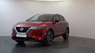 Qashqai 1.3 DIG-T MH Tekna in Two Tone Fuji Sunset Red / Pearl Black Roof with Light Grey Interior!