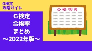 Ｇ検定の合格率まとめ２０２２年版【Ｇ検定攻略ガイド】