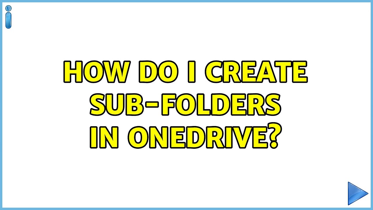 How Do I Create Sub-folders In Onedrive? - YouTube