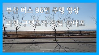 [창밖풍경] 부산 버스 96번 측면 주행 영상 (괴정/구평고개/다대포)