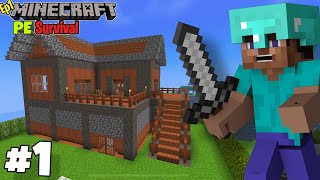 Minecraft PE Survival Series Ep 1 in Hindi | My First Video 🔥