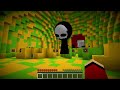 jj and mikey escape from evil sprunki tunnel in minecraft maizen