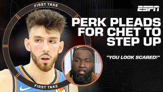 Kendrick Perkins calls for Chet Holmgren to 'MAN UP’ in series vs. the Spurs 🗣️ | First Take