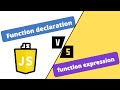 JavaScript course : Function declaration Vs function expression(difference)
