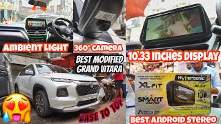 💥🔥 2023 Grand Vitara Modification | HYPERSONIC 10.33 Inches XL Fit with 360° Camera Installation ✅💥💯