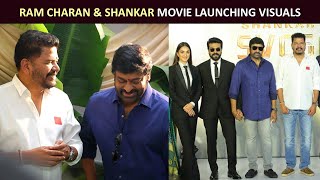 Ram Charan & Shankar Movie Launching Visuals | Chiranjeevi | #RC15 | Kiara Advani | Cinema Garage