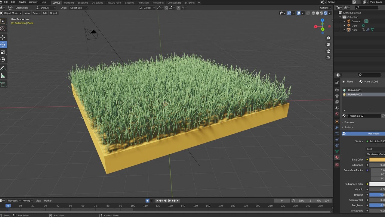 Create Grass In Blender Tutorial Youtube