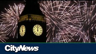 Big Ben rings in London's new year fireworks show