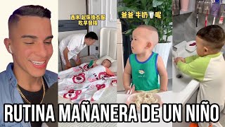 Rutina mañanera de un niño en china 🇨🇳 (Educación)