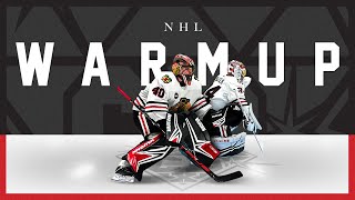 NHL Warmup: Chicago Blackhawks Petr Mrazek \u0026 Arvid Soderblom