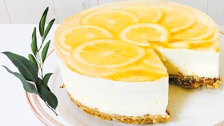 🍋レモンレアチーズケーキ風　Lemon soy milk rare cheesecake