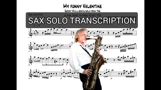 MY FUNNY VALENTINE - Gerry Mulligan - Sax Solo Transcription