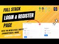 Build a Fullstack Login & Register Page with MERN (react.js, mongo, express, bcrypt, jwt & more)