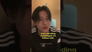 Wooyoung warns people to stop texting him #ateez #wooyoung #shorts #shortsfeed #shortsviral