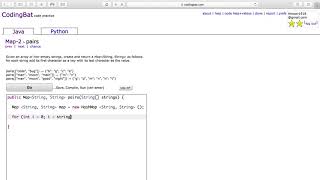 Map-2 (pairs) Java Tutorial || codingbat.com
