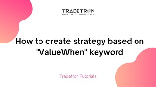 How to create strategy based on \