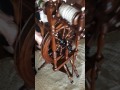 #6 PART 1 Antique European spinning wheel with attached yarn winder