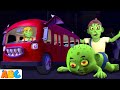 🧟Zombie Baby Bumped his Head🤯| 🚍Five Spooky Zombies Riding on a Bus | Spooky Songs for Kids