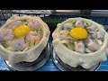 crispy deep fried oyster and shrimp buns taiwanese street food