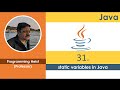 #031 static variables in java