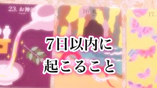 ７日以内に起こること【タロット】