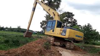 Komatsu pc200-8 super long front จัดเต็มงานลอกคลอง excavator EP.5372