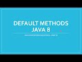 DEFAULT METHODS IN INTERFACES || JAVA 8 INTERVIEW QUESTIONS || JAVA 8 NEW FEATURES