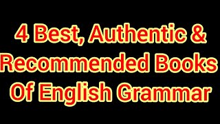 Best Books of English Grammar | Highly Recommended Books of English Grammar