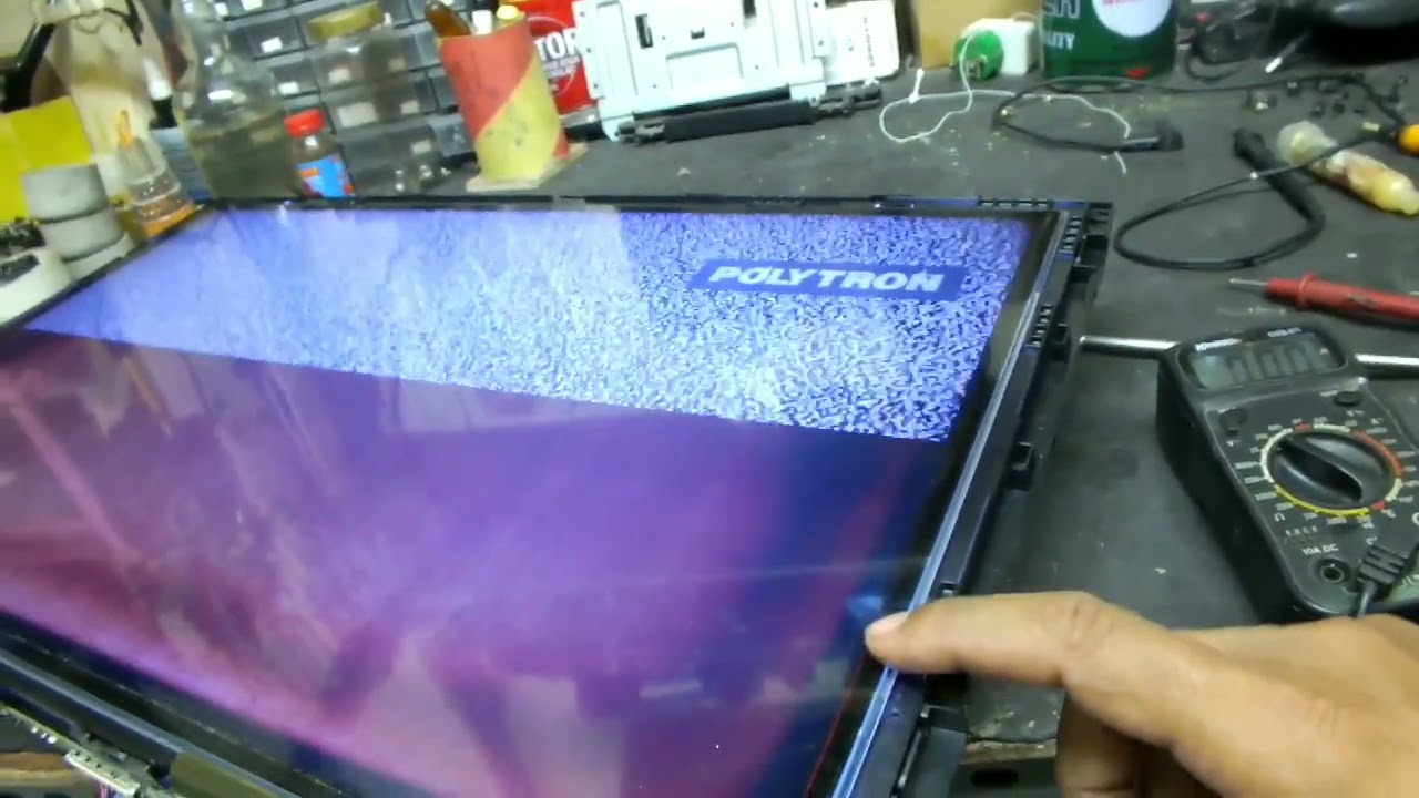 Cara Memperbaiki Tv Led Polytron Gambar Setengah - YouTube