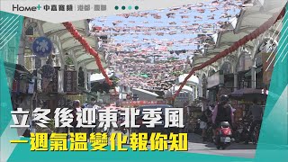 天氣預報|立冬後迎東北季風 一週氣溫變化報你知