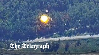 HIMARS missile system destroys Russian convoy hiding in a forest