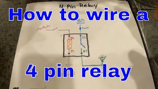 How to wire a 4 pin relay
