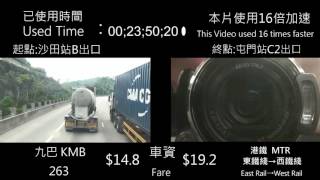 [Bus vs MTR] Sha Tin Station →Tuen Mun Station 263 vs MTR