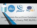 How to Delete Record from Database using AJAX, jQuery, PHP, MySQLi