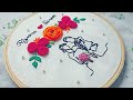 Couple Embroidery Woolen Hoop Design