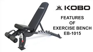 Kobo Commercial Exercise Adjustable Bench EB-1015 (New Model)