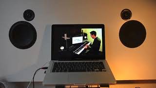 Powered DIY wallspeaker with Scan Speak and SB Acoustics playing Gershwin