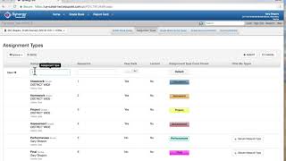 Gradebook Setup - Assignment Types