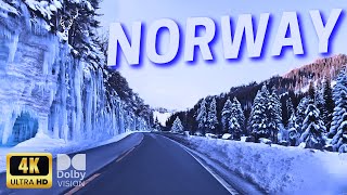 Norwegian Winter Wonderland Adventures - Sunny Day Drives, Scenic Tunnels, and Icy Enchantments 4K