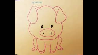 Cómo  hacer dibujar un Cerdo Paso a Paso Dibujo de Cerdo  Aprende a dibujar un CERDO