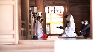 大山祇神社（愛媛県今治市）にて結婚式　参献の儀～玉串拝礼