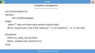 PL SQL 2( Exception and Function)